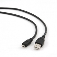 Cable microUSB2.0  3m - CCP-mUSB2-AMBM-10, 3m, Professional series, USB 2.0 A-plug to Micro B-plug, Black thumbnav 1