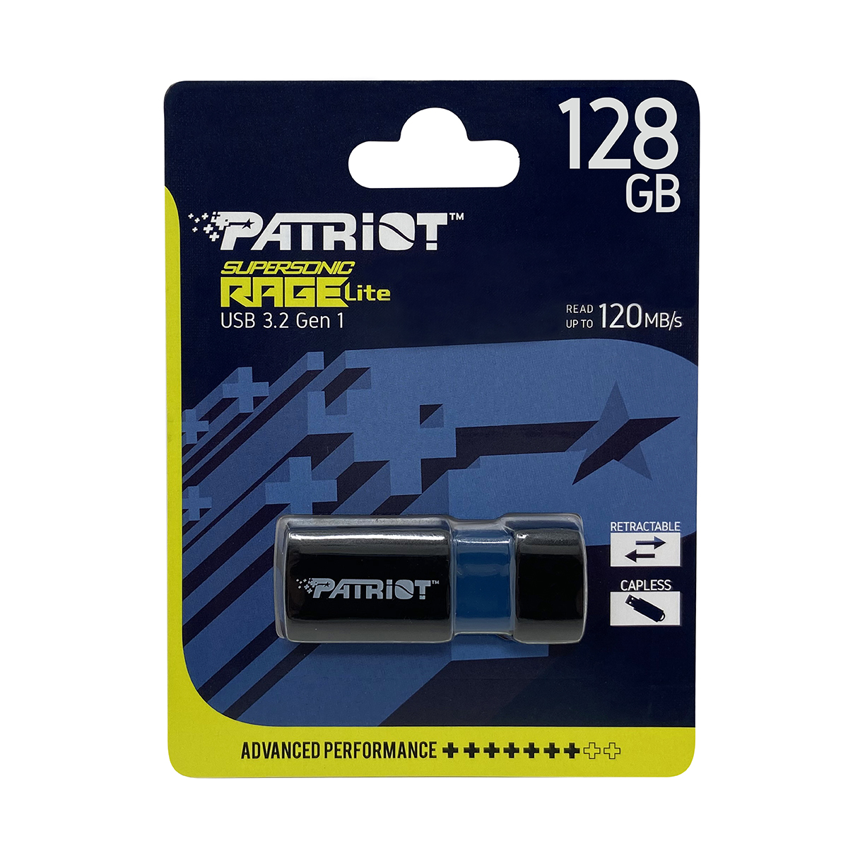 Флеш-накопитель USB Patriot Supersonic Rage Lite / USB3.2 / 128GB / Black photo 7