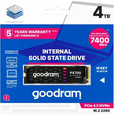M.2 NVMe SSD GOODRAM PX700 / 4.0TB / 3D NAND TLC photo 2