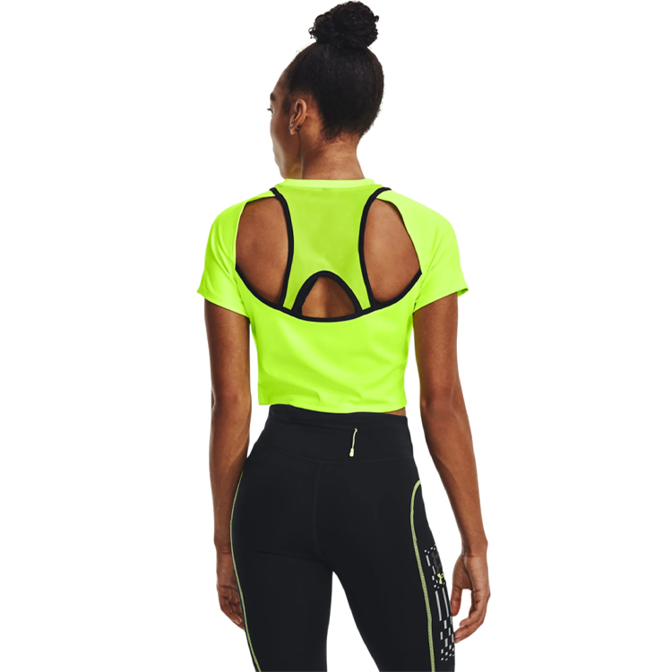 Tricou Under Armour UA Run Anywhere Crop SS / Femei / L / Verde photo 5