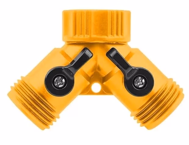 Conector furtun tip Y 3/4 cu robinete Tolsen