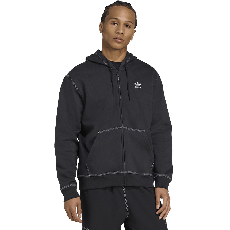 Hanorac pt bărbați Adidas ESSENTIALS FZHD XS Negru photo 1