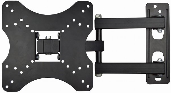 TV-Wall Mount for 17-37"- Gembird "WM-37RT-01", Rotate & Tilt, max. 40 kg, Rotation 90°, Tilting angle 15°, Distance TV to Wall: 40-340 mm, max. VESA 200 x 200, Black photo 1