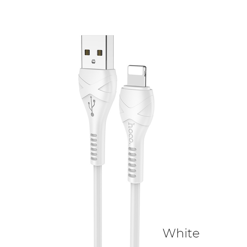 Cable  USB to Lightning HOCO “X37 Cool power”,  1m,  White, up to 2.4A, Charching Data Cable, Outer material: PVC photo 1