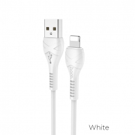 Cable  USB to Lightning HOCO “X37 Cool power”,  1m,  White, up to 2.4A, Charching Data Cable, Outer material: PVC thumbnav 1