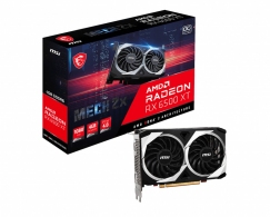 MSI Radeon RX 6500 XT MECH 2X 4G OC  /  4GB GDDR6 64Bit 2825/18000Mhz, RDNA2, 6nm GPU, PCI-E 4.0, SP: 1024Units, 1xHDMI, 1xDP, Dual Fan - Thermal design (TORX FAN 3.0/Zero Frozr/Thermal Padding), Metal Backplate, Tailored PCB Design, Retail thumbnav 1