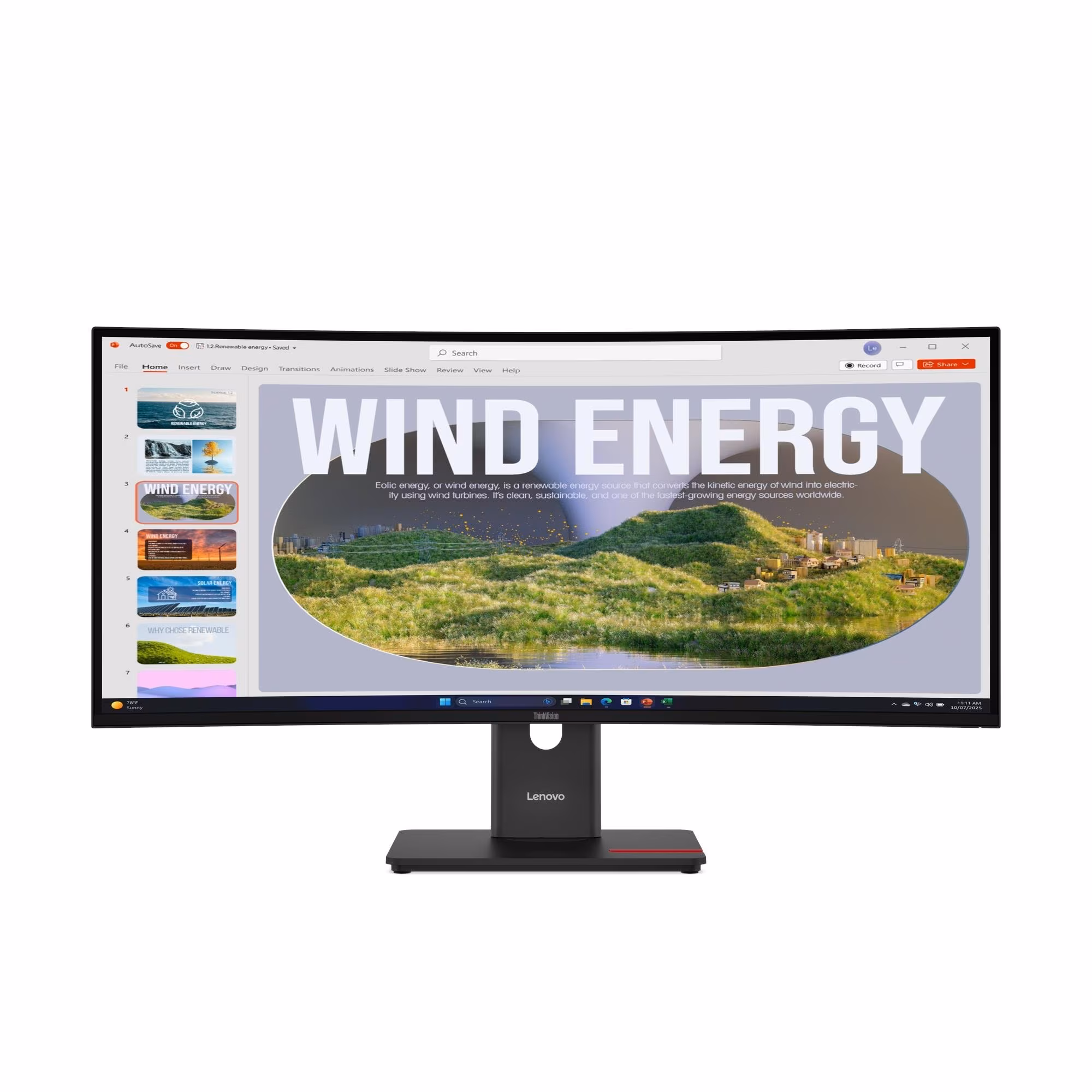 34.0”  Monitor Lenovo ThinkVision T34WD-40/ /WQHD/ Curved/ 120Hz/ 21:9