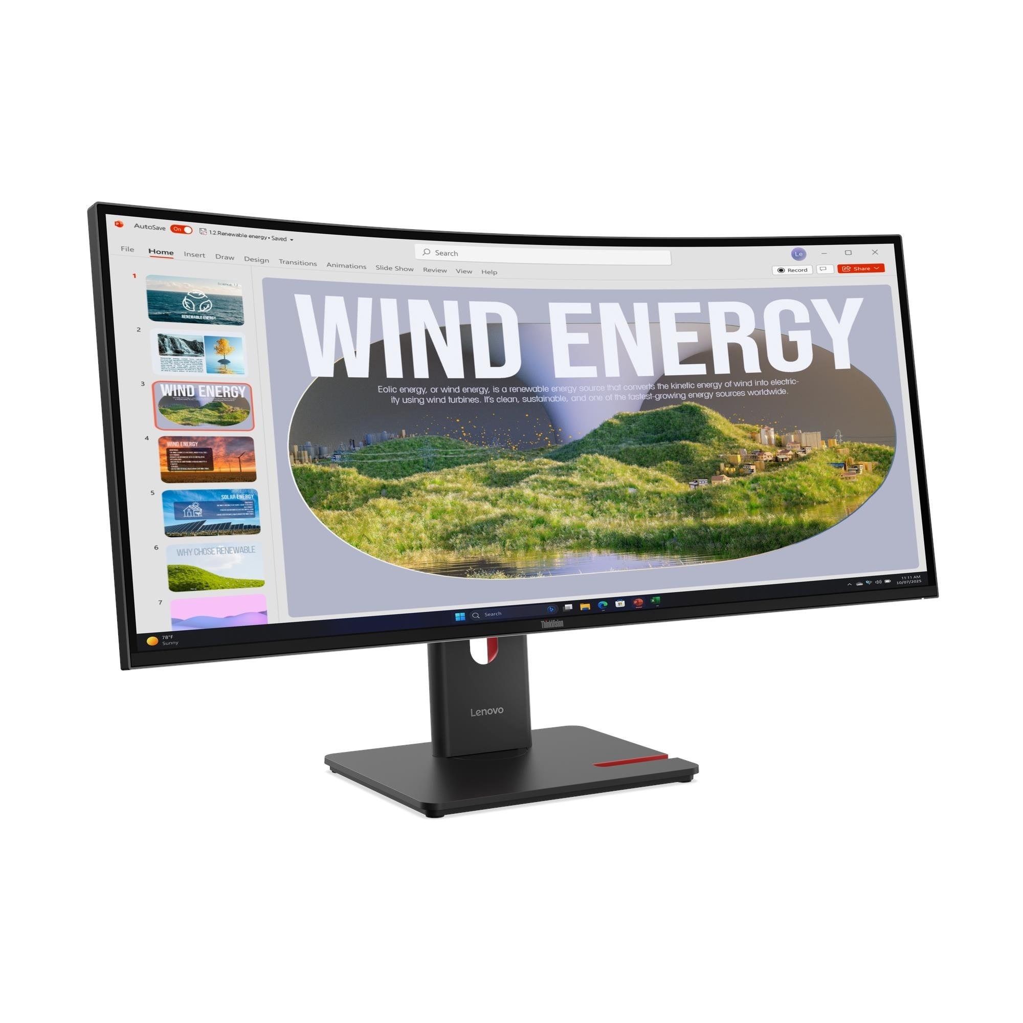 34.0”  Monitor Lenovo ThinkVision T34WD-40/ /WQHD/ Curved/ 120Hz/ 21:9 photo 2