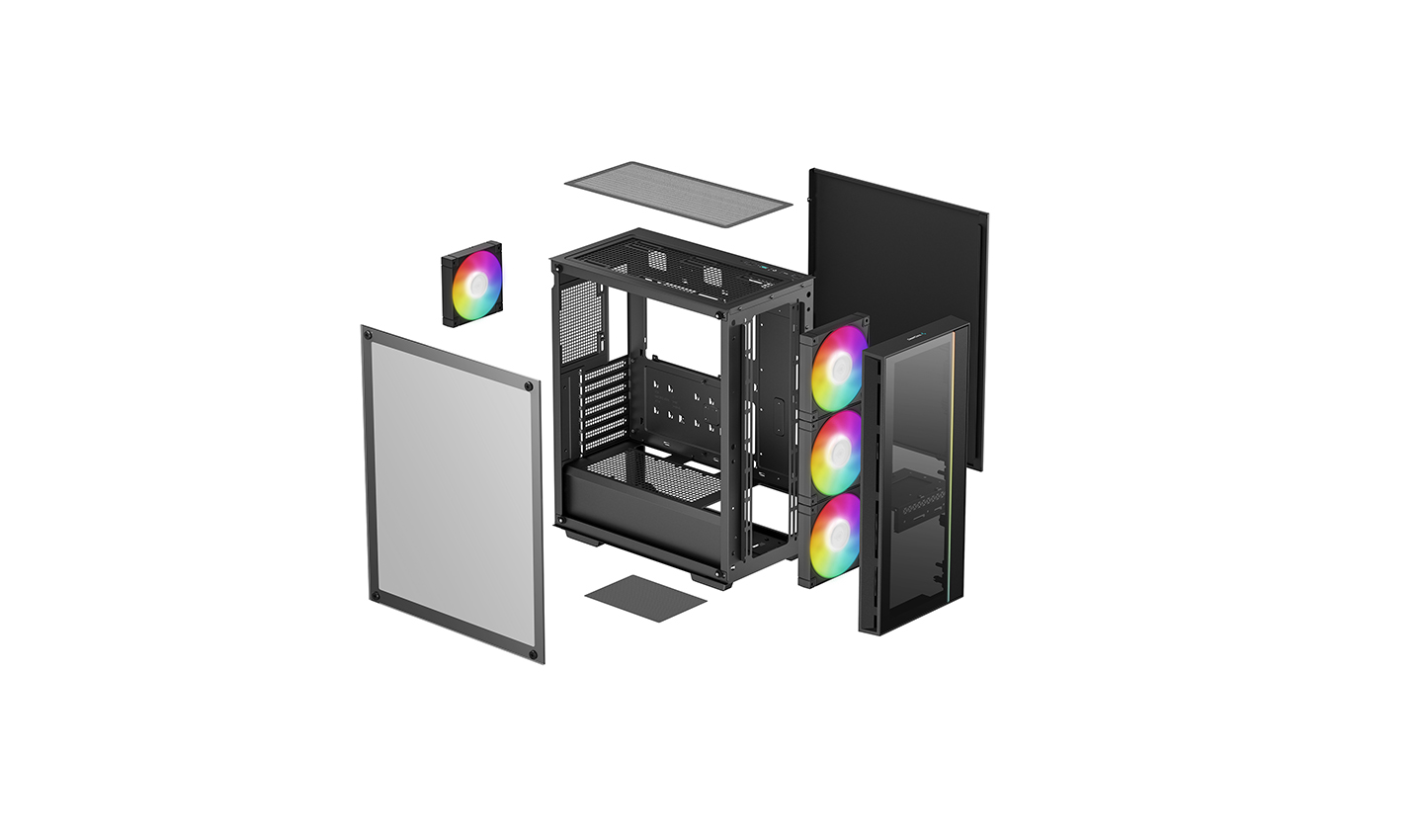 Carcasa DEEPCOOL MATREXX 55 V4 C / w/oPSU / Side panel / 3x140mm, 1x120mm/ ATX photo 10