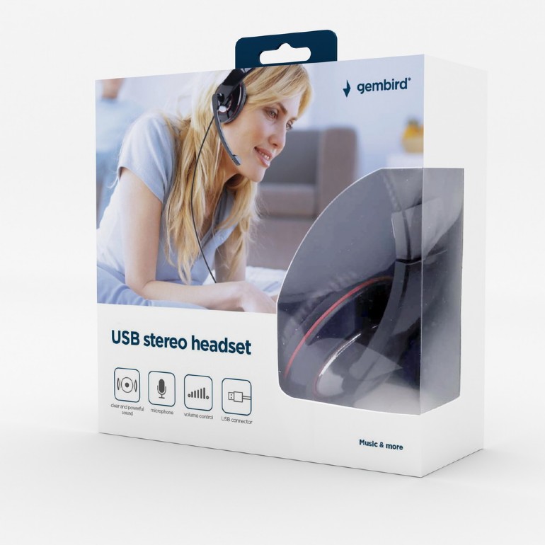 Casti Gembird MHS-U-001 / USB / Black photo 6