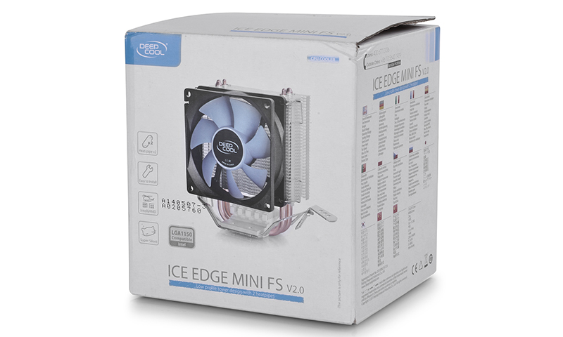 DEEPCOOL Cooler ”Ice Edge Mini FS V2.0”, Socket LGA1851/1700/1200/115x & AM5/AM4, up to 100W, 80х80х25mm, 2200rpm, <24.7dBA, 25.1CFM, 3 pin, Hydro Bearing, 2x 6mm heatpipes direct contact photo 4