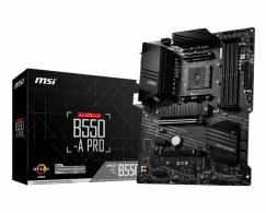 MSI B550-A PRO, Socket AM4, AMD B550, Dual 4xDDR4-4400+, APU AMD graphics, HDMI, DP, 2xPCIe4.0 X16, 6xSATA3, RAID, 2xM.2 Gen4.0 x4, 2xPCIe X1, ALC897 HDA, 1xGbE LAN , 2xUSB3.2Gen2(Type A+C), 5xUSB3.2(1xTypeC+4xTypeA), RGB Mystic Light, ATX thumbnav 4