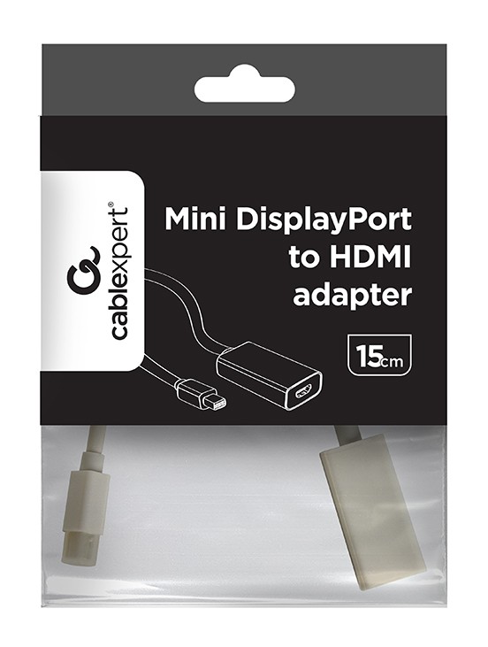Адаптер Gembird A-mDPM-HDMIF-02-W, Mini DisplayPort to HDMI photo 2