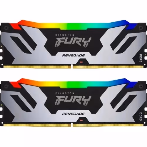Memorie operativa Kingston FURY® Renegade Silver RGB DDR5-6000 64GB (Kit of 2*32GB)