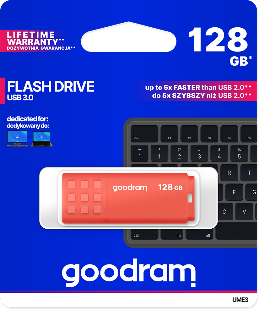 Флеш-накопитель USB Goodram UME3 Orange USB3.0 128ГБ photo 3