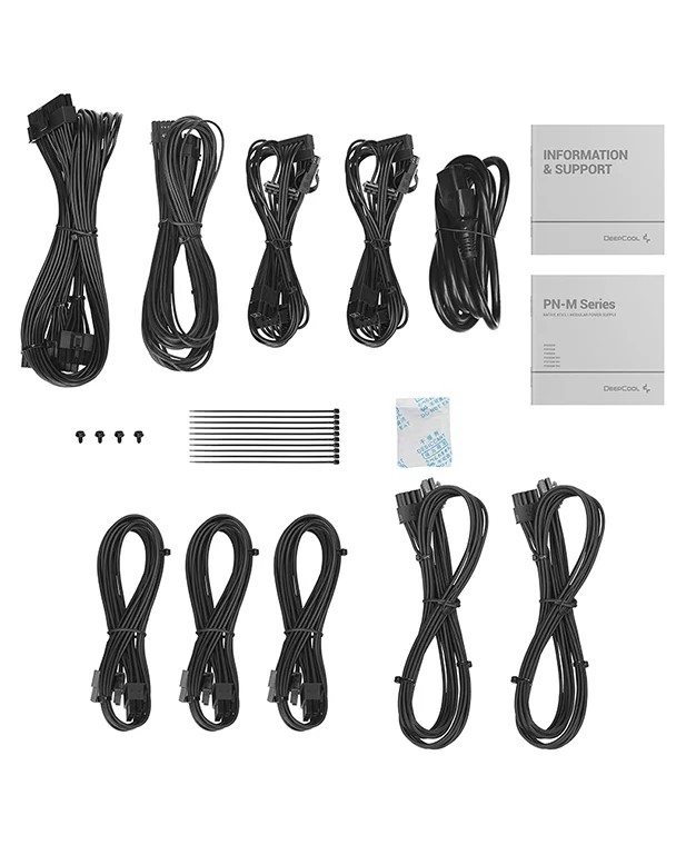 PSU DEEPCOOL "PN850M", 850W, ATX12V V3.1/ PCI-E5.1, 80 PLUS® Gold, Full Modular, Active PFC + Full Bridge SRC LLC + DC to DC, 120mm FDB Fan with PWM, +12V (70.5A), 20+4 Pin, 2xCPU(4+4Pin), 8x SATA, 3xPCI-E(6+2pin), 2x Peripheral, 1x 12V-2x6(16pin), ErP 20 photo 5