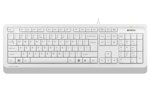 Клавиатура A4TECH FK10/ USB/ 1.5m/ White/Grey photo 1