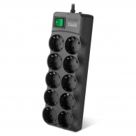 Surge Protector SVEN SF-10E-16/ 10 Sockets/ 3680W/ 3.0m/ Black thumbnav 1