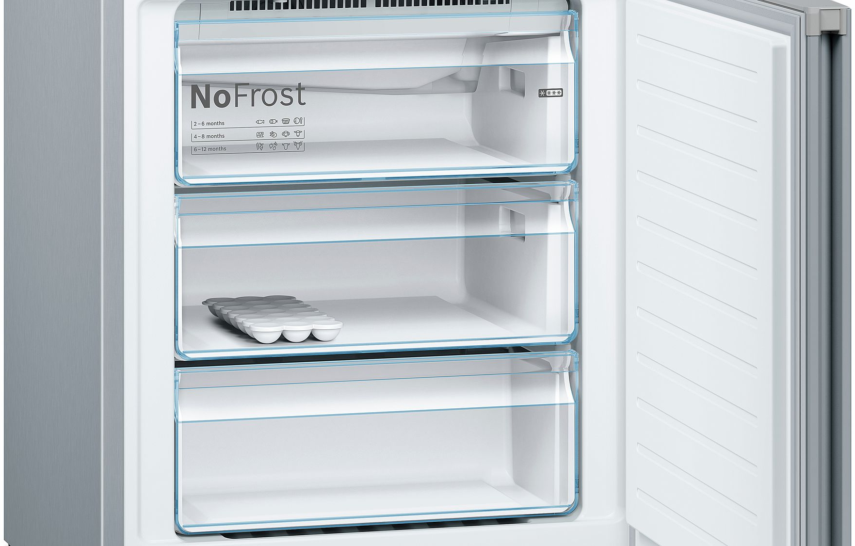 Frigider cu doua usi Bosch KGN49XL306 / 435 l / 203 cm / G / Argintiu photo 7