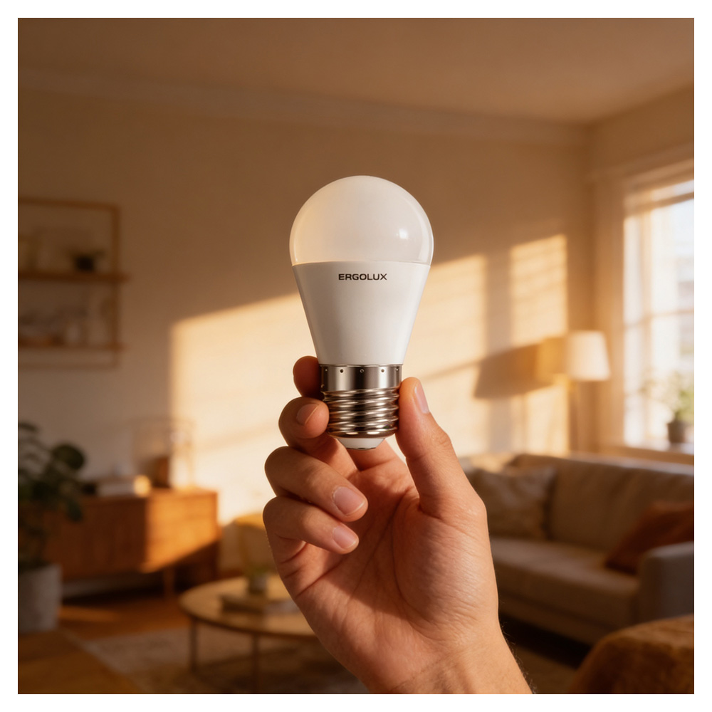 Bec LED Ergolux LED G45 11W E27 6000K  photo 6
