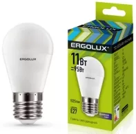 Светодиодная лампа Ergolux LED G45 11W E27 6000K 