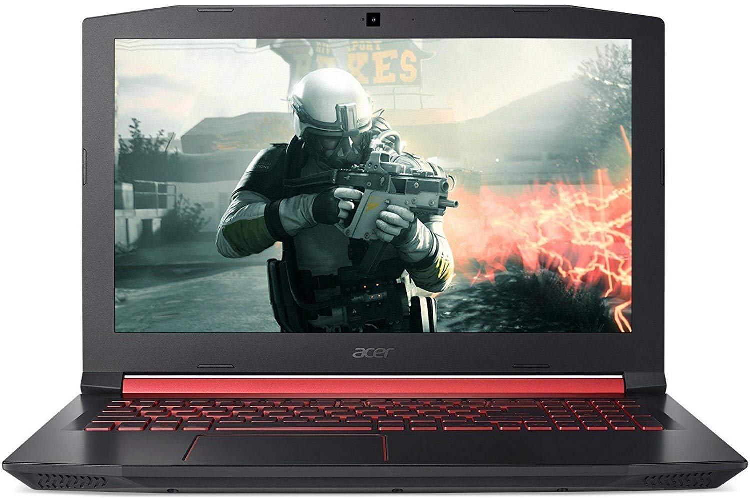 Ноутбук Acer Игровой Nitro 5 Nitro AN515-54 Obsidian Black (NH.Q59EU.017) 15.6” / 8 ГБ / 256 ГБ + 1.0 ТБ HDD / Core i5 / GeForce GTX 1650 / Чёрный с красным photo 1