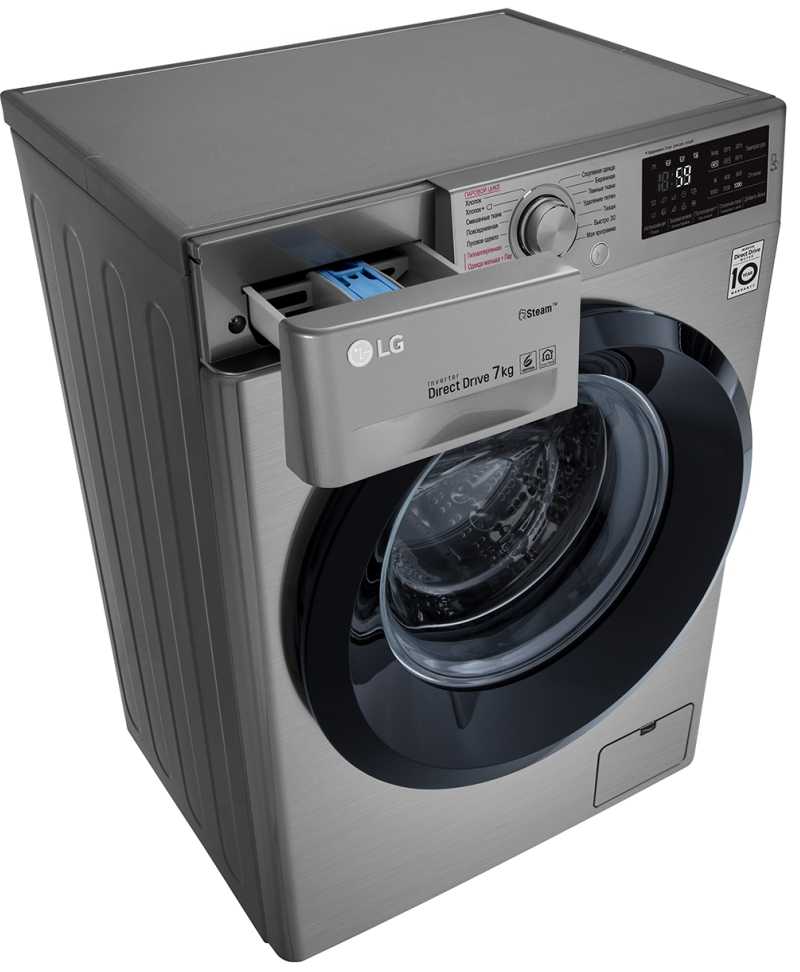 Стиральная машина LG F2J5HS6S 7 кг / 1200 об/мин / A / Нержавеющая сталь photo 6