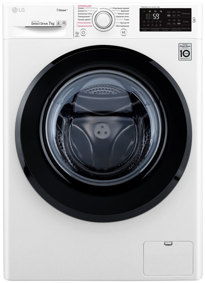 Стиральная машина LG F2M5HS6W 7 кг / 1200 об/мин / A / Белый photo 1 Стиральная машина LG F2M5HS6W 7 кг / 1200 об/мин / A / Белый photo 1