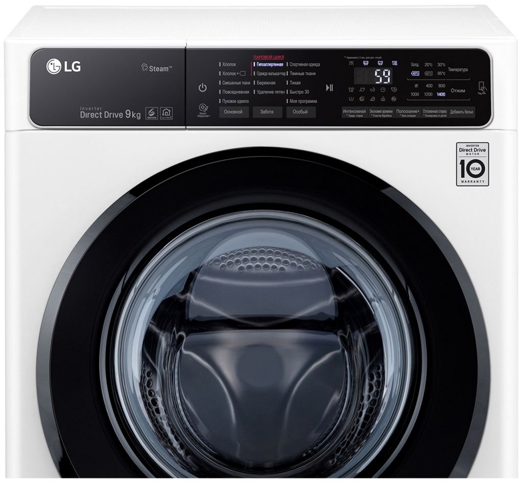 Стиральная машина LG F4H5VS6W 9 кг / 1400 об/мин / A / Белый photo 8