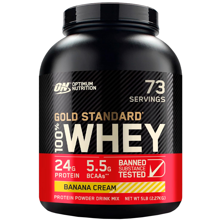 Сывороточный протеин Optimum Nutrition Gold Standard 100% WHEY Banana Cream 5lb/2.26 кг photo 1