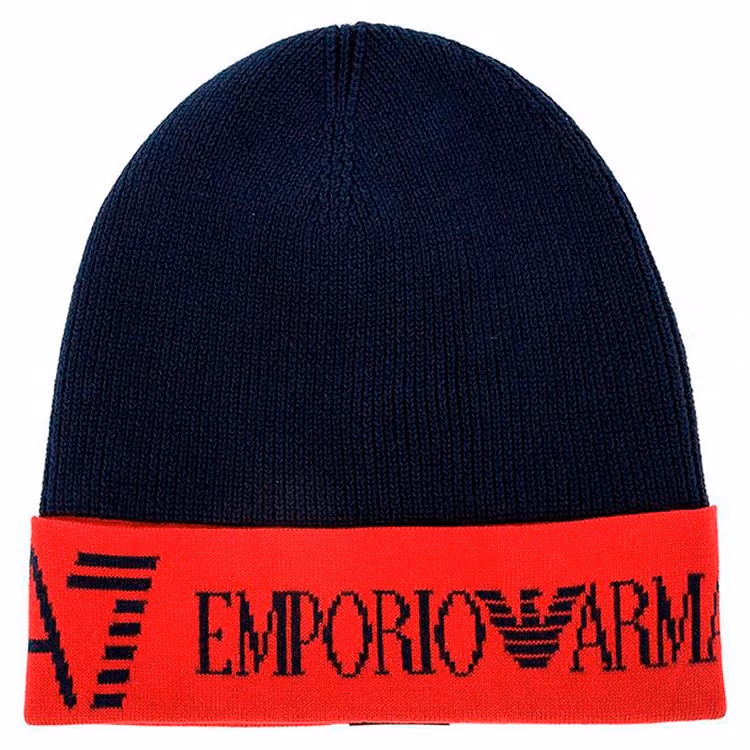  EA7 EMPORIO ARMANI MAGLIERIA BEANIE HAT 