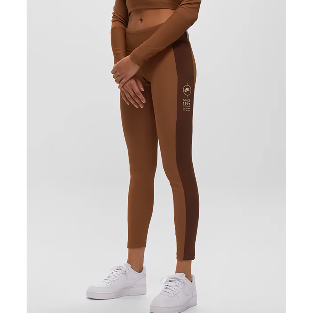 Легинсы Nike W NSW TIGHT RIB SU XS Коричневый Женский photo 2