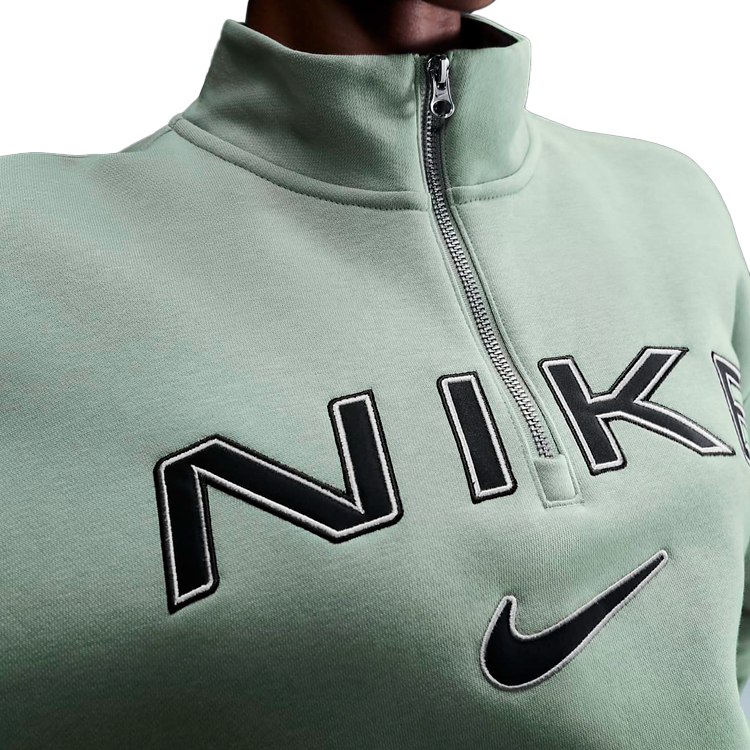 Hanorac Nike W NSW PHNX FLC OS LOGO QZ M Verde Femei photo 5