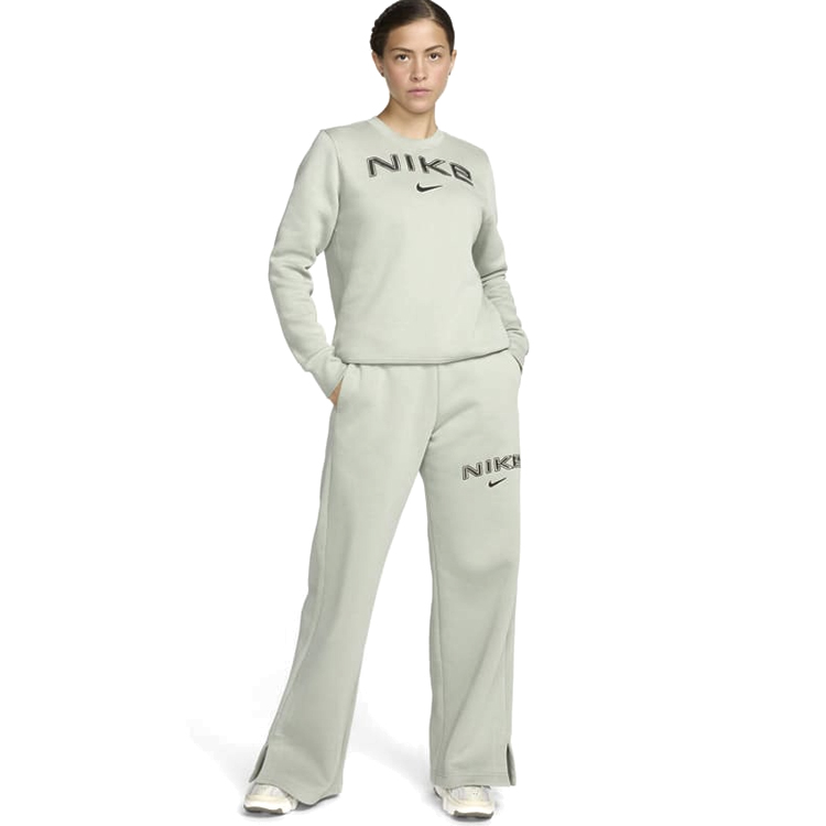 Hanorac Nike W NSW PHNX FLC STD LOGO CREW XS Verde Femei photo 7