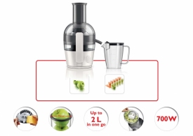 Соковыжималка центробежная Philips HR1855/70, 0.8 л, 700 Вт, 1 скоростей, Черный с белым thumbnav 6