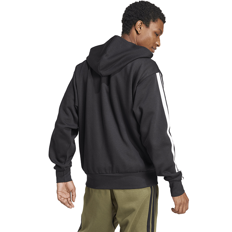 Hanorac pt bărbați Adidas M 3S FL FZ HD S Negru photo 4