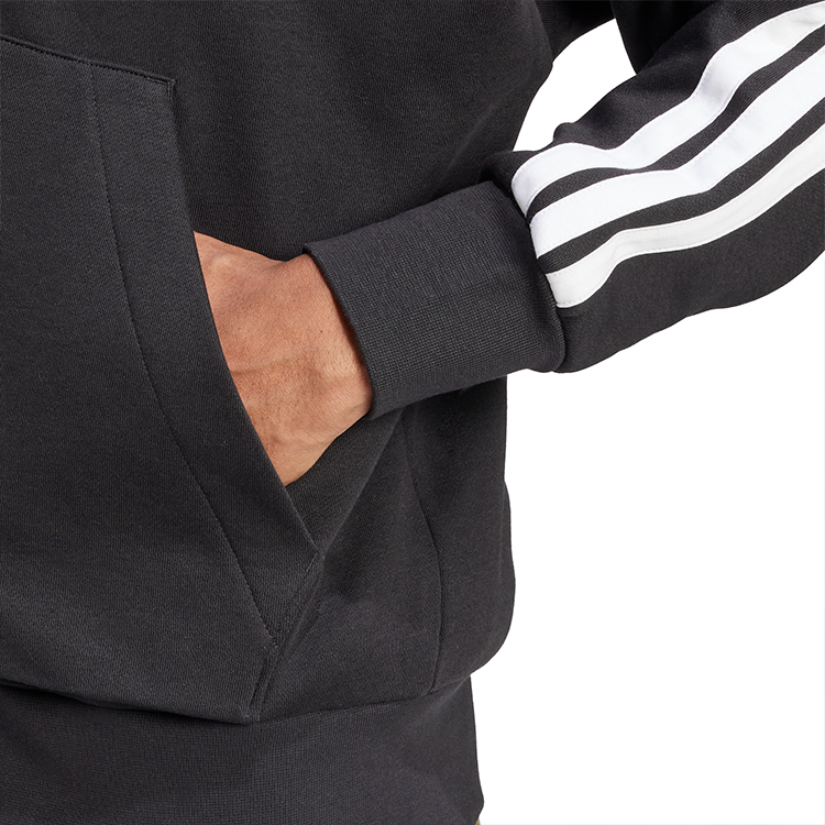 Hanorac pt bărbați Adidas M 3S FL FZ HD S Negru photo 6