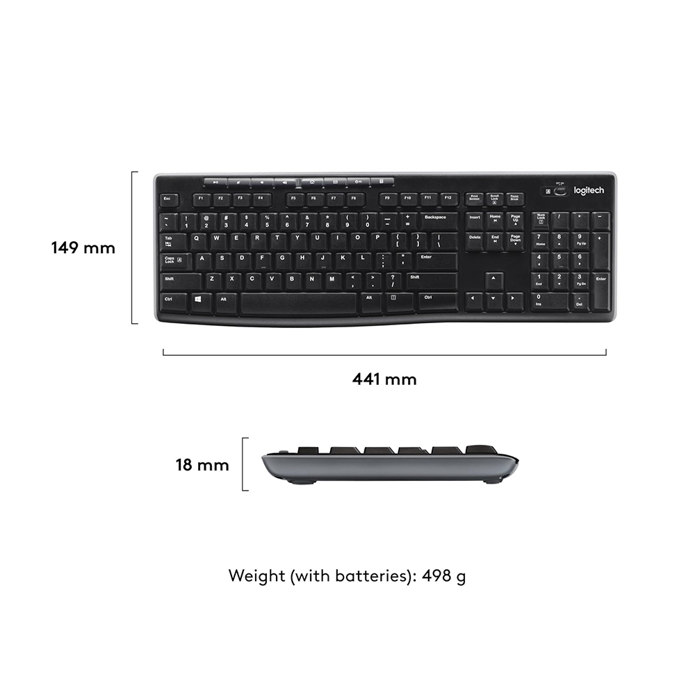 Клавиатура + мышь беспроводная Logitech MK270 / Мембранная photo 8