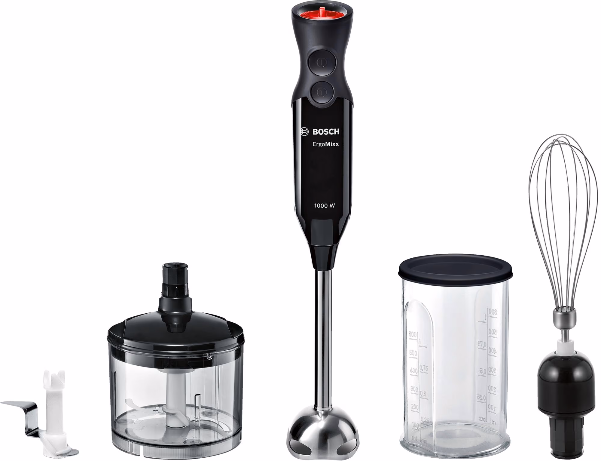 Blender Bosch MS61B6170, 6 ml, 1000 W, 12 trepte viteza, Negru 