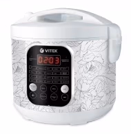 Мультиварка Vitek VT4270, 900 Вт, 24 программ, Серебристый с белым
