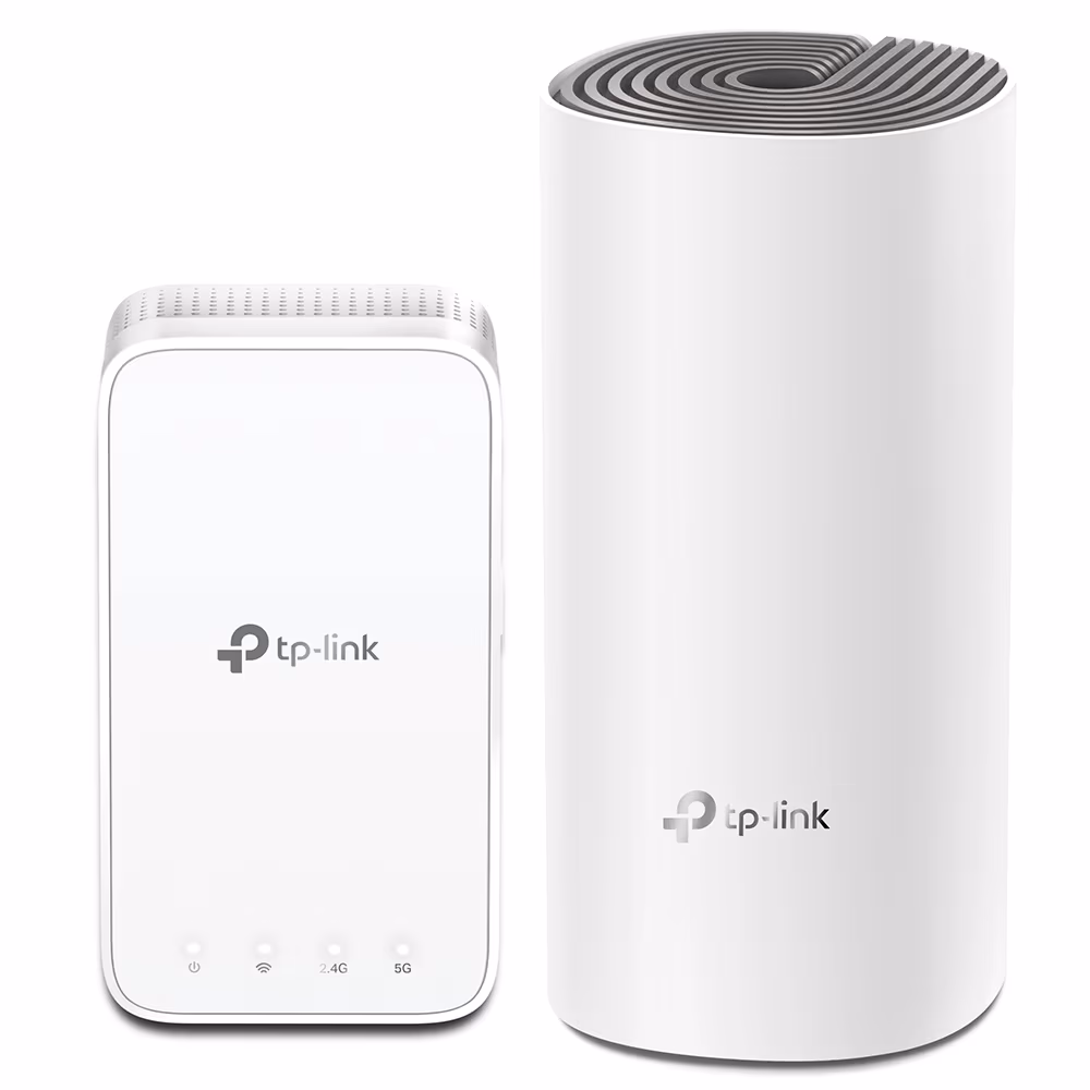 TP-LINK Deco E3 (2-pack) AC1200 Mesh Wi-Fi System, 2 LAN Port, 867Mbps on 5GHz + 300Mbps on 2.4GHz, 802.11ac/b/g/n, Wi-Fi Dead-Zone Killer, Seamless Roaming with One Wi-Fi Name, Antivirus, Parental Controls