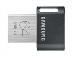 64GB USB3.1 Samsung Fit Plus, Space Gray, Ultra-small (Up to: Read 200 MByte/s)