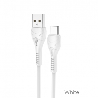 Cable USB to USB-C HOCO “X37 Cool power”, 1m, White, up to 3A, Charching Data Cable, Outer material: PVC thumbnav 1