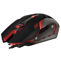 SVEN RX-G740 Gaming, Optical Mouse, 800/1200/1800/2400 dpi, 5+1 buttons (scroll wheel),  DPI switching modes, Two navigation buttons (Forward and Back), USB thumbnav 2
