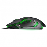 SVEN RX-G740 Gaming, Optical Mouse, 800/1200/1800/2400 dpi, 5+1 buttons (scroll wheel),  DPI switching modes, Two navigation buttons (Forward and Back), USB thumbnav 3