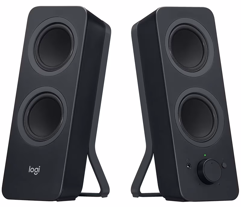 Logitech Z207 Bluetooth Speakers 2.0 ( RMS 5W, 2x2.5W), Stereo headphone jack, Black 