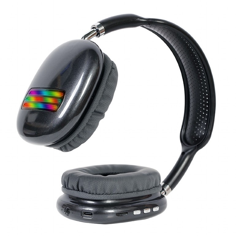 Casti Wireless Gembird BHP-LED-02-BK, Black photo 3
