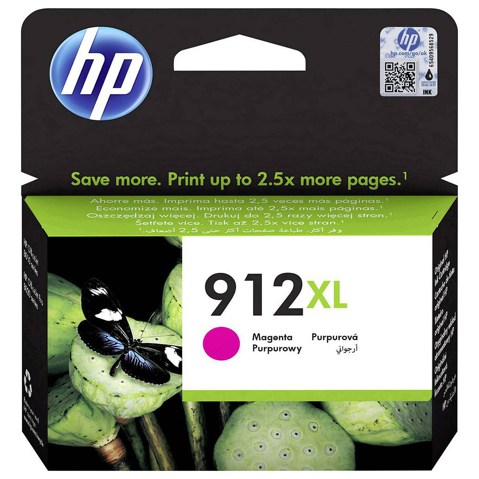 912XL (3YL82AE) Magenta Ink Cartridge; (for HP OfficeJet Pro 8010 series, 8012 Pro Aio, 8013 Pro Aio, 8014 Pro Aio, 8015 Pro Aio, 8020 Pro series, 8022 Pro Aio, 8023 Pro Aio, 8024 Pro Aio, 8025 Pro Aio) photo 1 912XL (3YL82AE) Magenta Ink Cartridge; (for HP OfficeJet Pro 8010 series, 8012 Pro Aio, 8013 Pro Aio, 8014 Pro Aio, 8015 Pro Aio, 8020 Pro series, 8022 Pro Aio, 8023 Pro Aio, 8024 Pro Aio, 8025 Pro Aio) photo 1