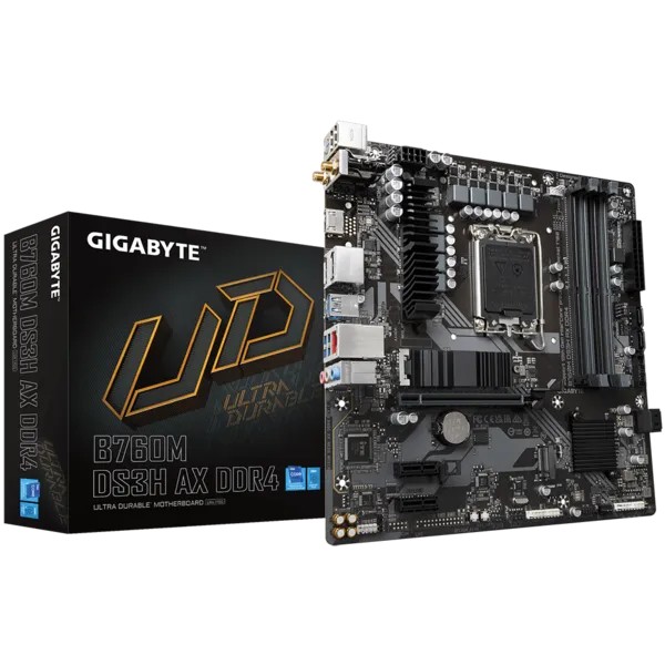 Placa de baza GIGABYTE B760M DS3H AX DDR4 / 1700 / B760 / DDR4 / mATX photo 1