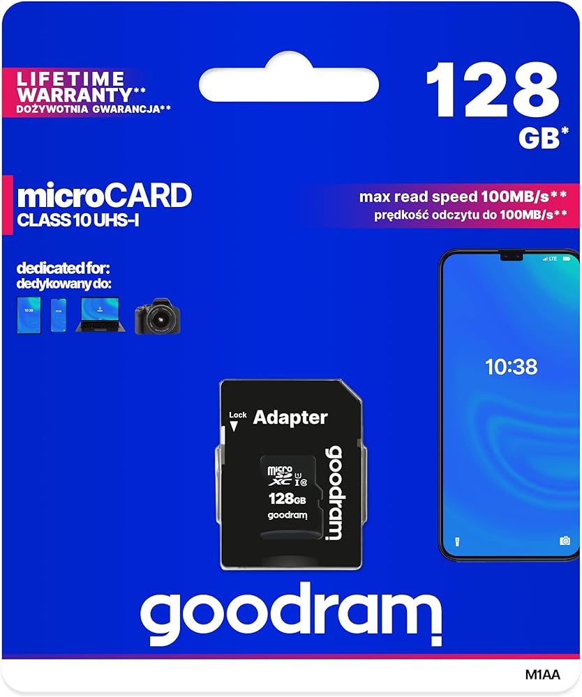 Карта памяти microSD Goodram M1AA / 90MBps/ 256GB+ SD adapter photo 2